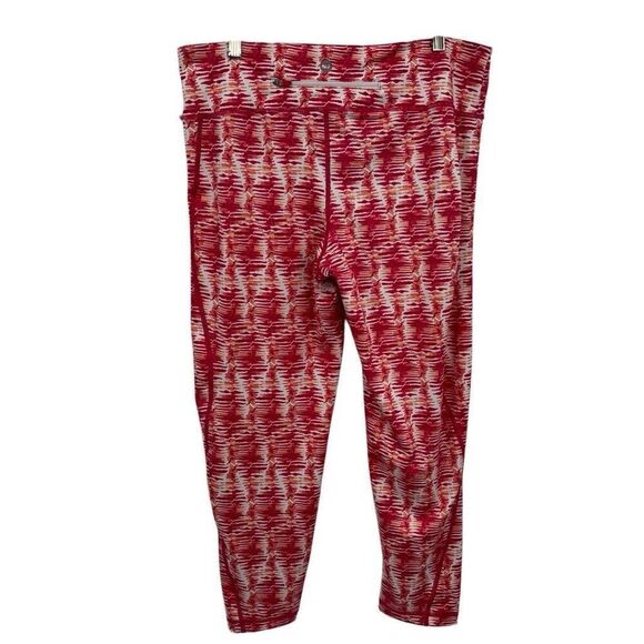 Vineyard Vines Women's Fishbone Printed Performance Leggings Rhododendron XL - Picture 1 of 9